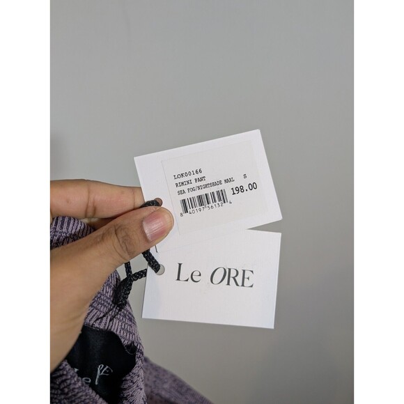 NWT Revolve Le Ore Women Rimini High-Rise Knit Flare Lilac Pants Sz S Boho Artsy - Picture 7 of 9